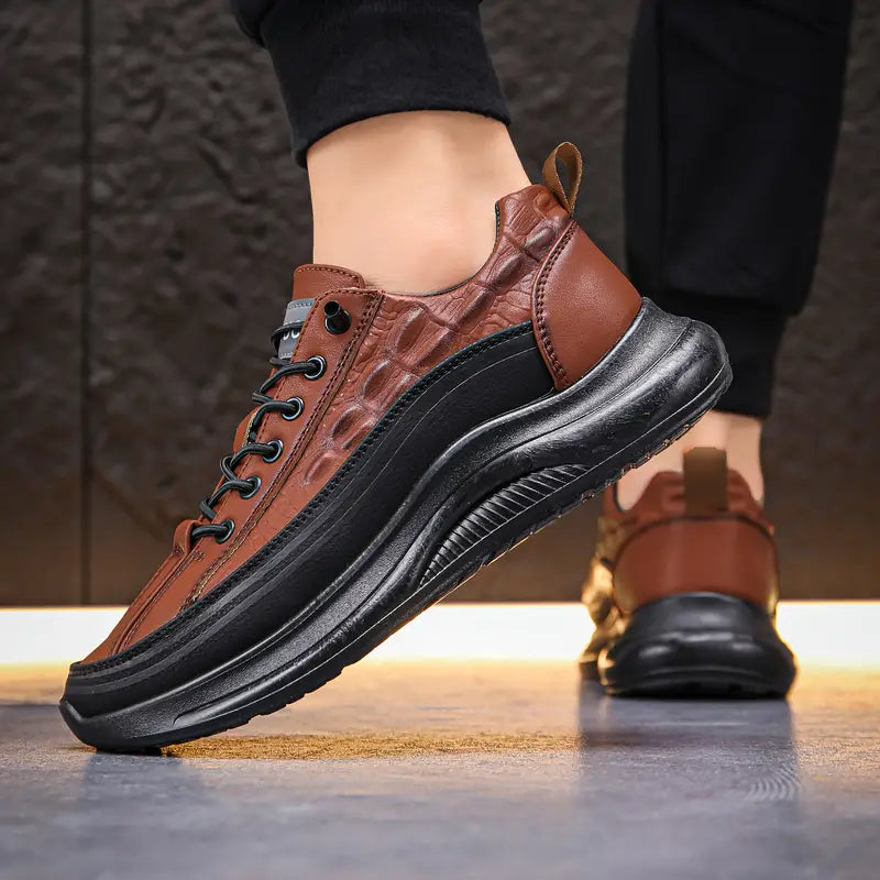 [ COMPRE 1 E LEVE 2 ] Tênis Masculino Estilo Couro de Crocodilo