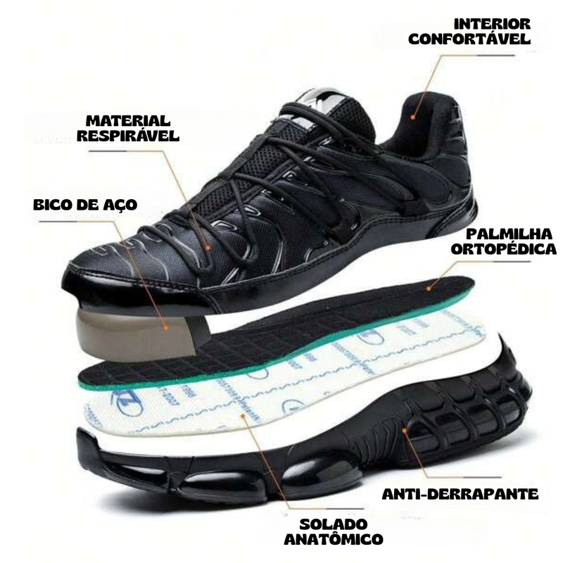 [ PAGUE 1 E LEVE 2 ] Tênis Indestrutível Max Force - C/ Bico de Aço