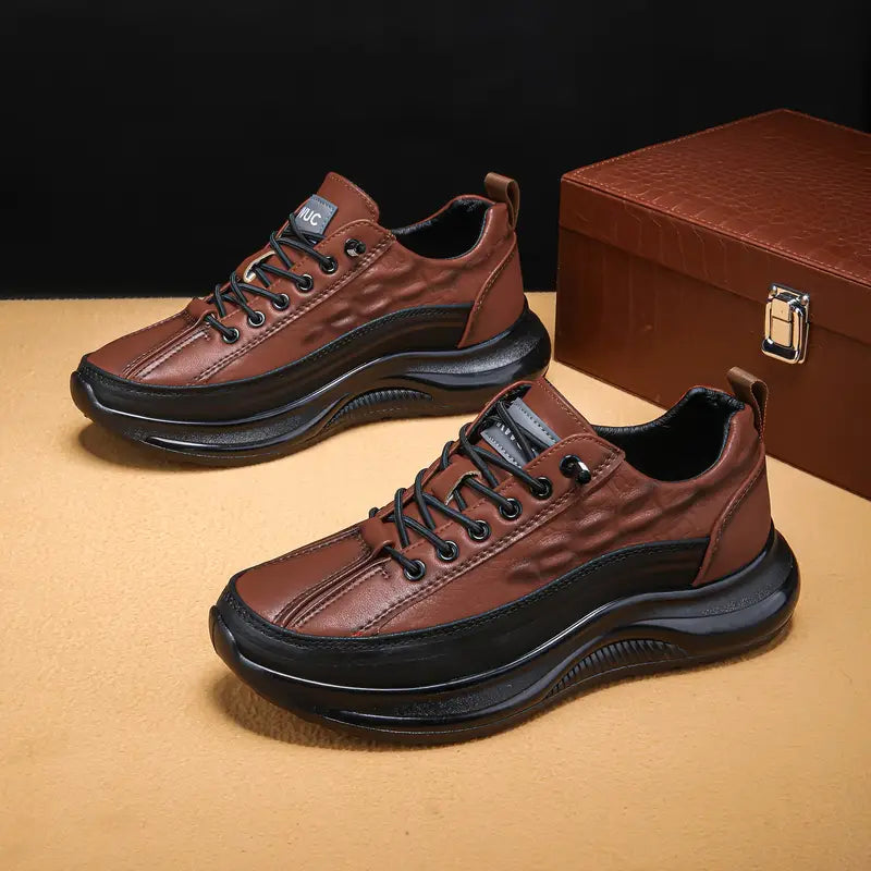 [ COMPRE 1 E LEVE 2 ] Tênis Masculino Estilo Couro de Crocodilo