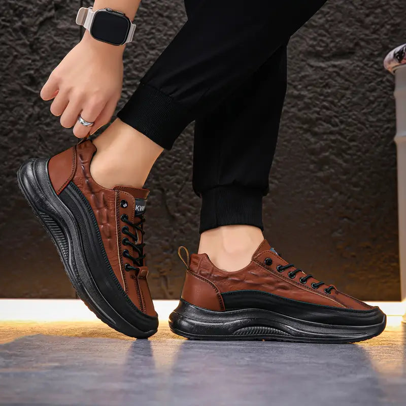 [ COMPRE 1 E LEVE 2 ] Tênis Masculino Estilo Couro de Crocodilo